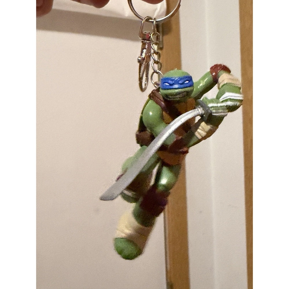 Ninja Turtle Upcycled Toy Keychain